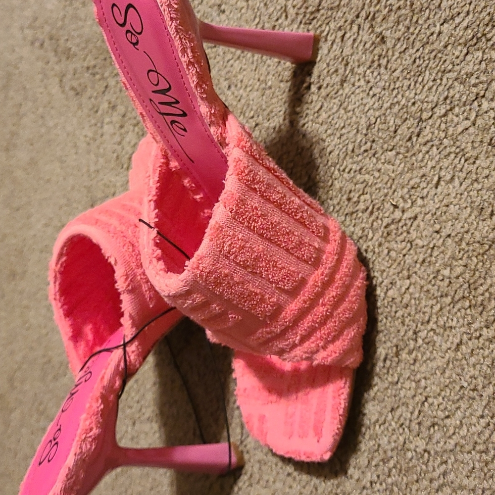 BOTTEGA INSPIRED Pink Terry cloth heels